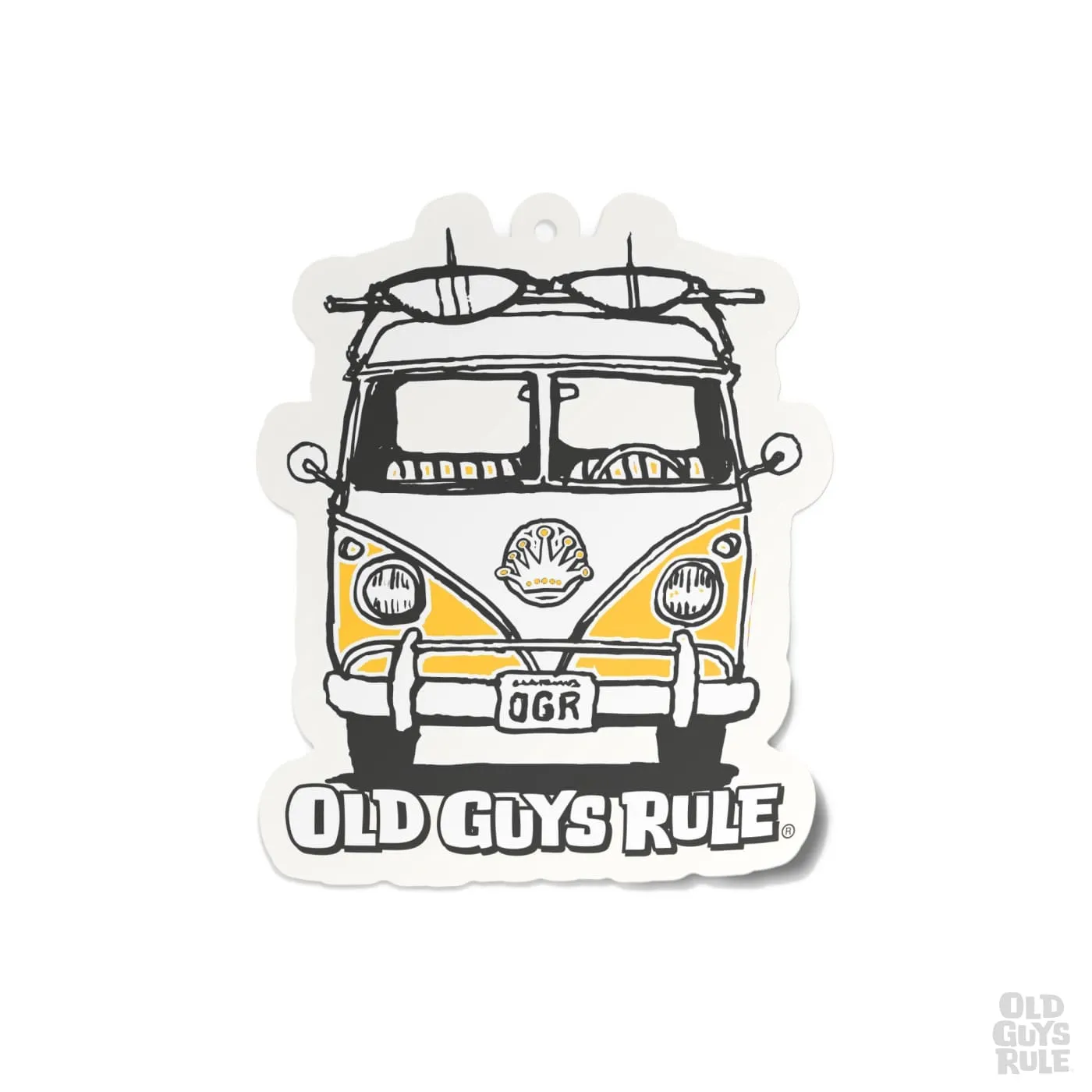 'Good Vibes' Air Freshener - New Car (Yellow)