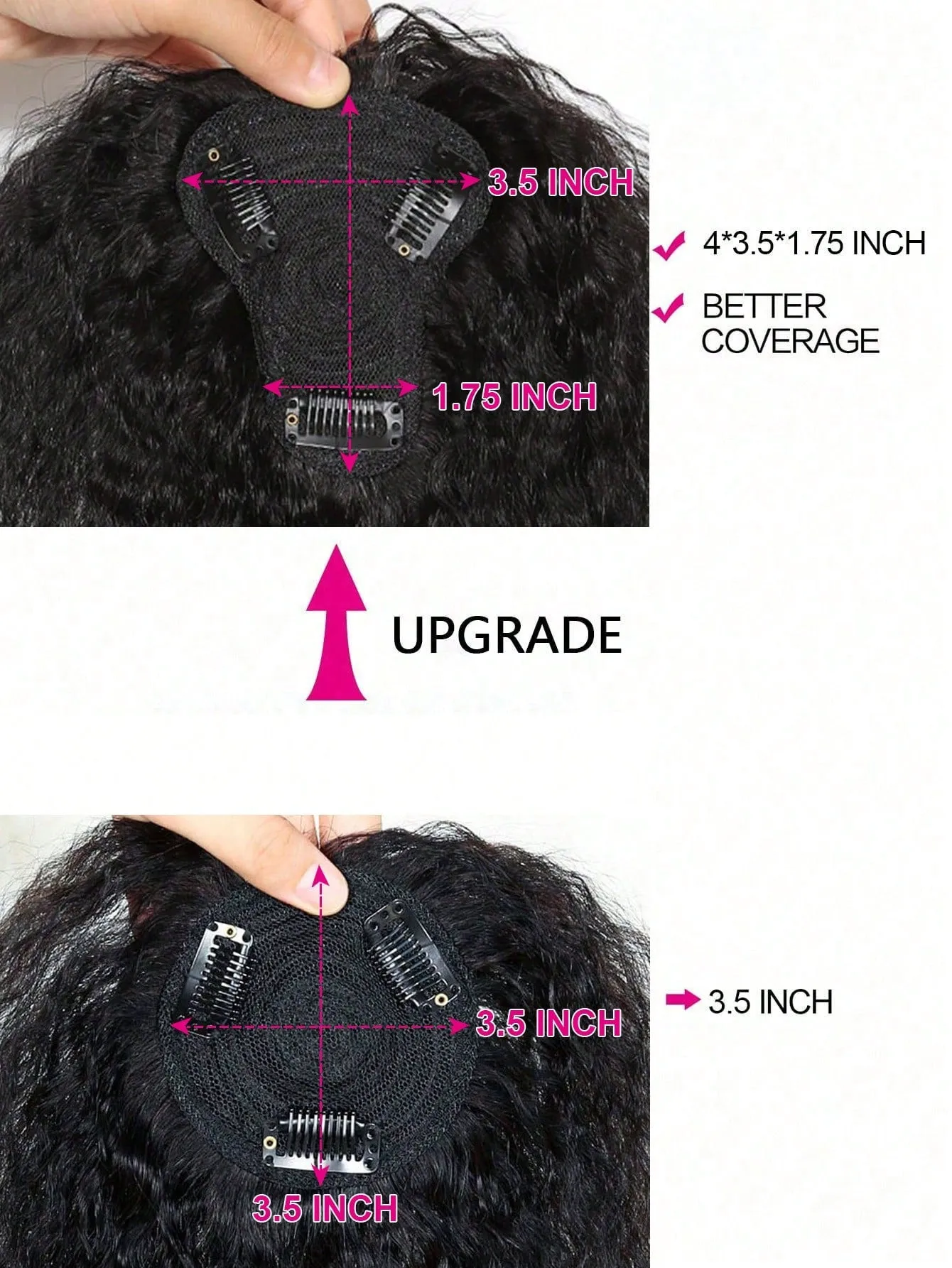 Human Hair Clip In Bangs With Side Burns Extensions