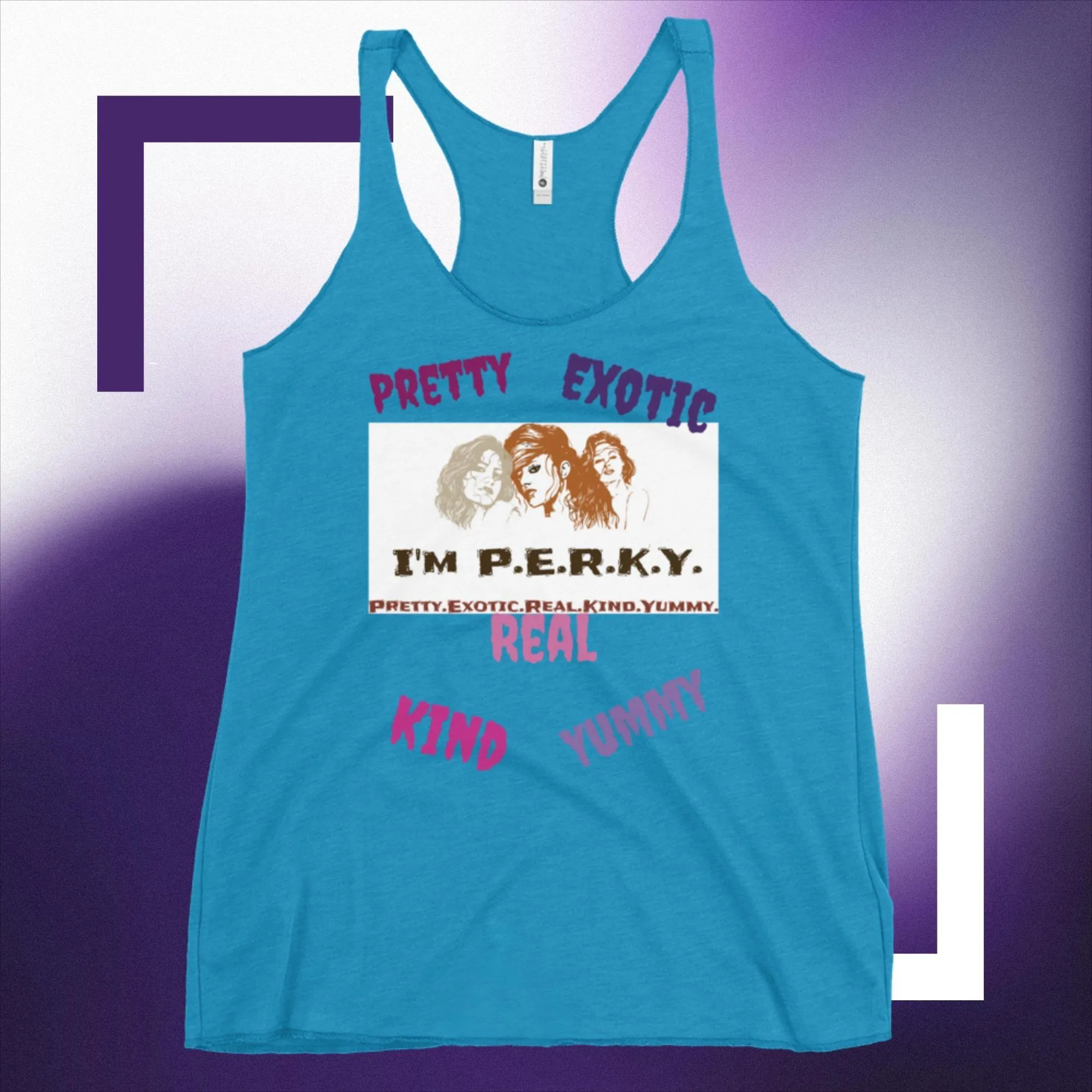 IM PERKY Women's Racerback Tank