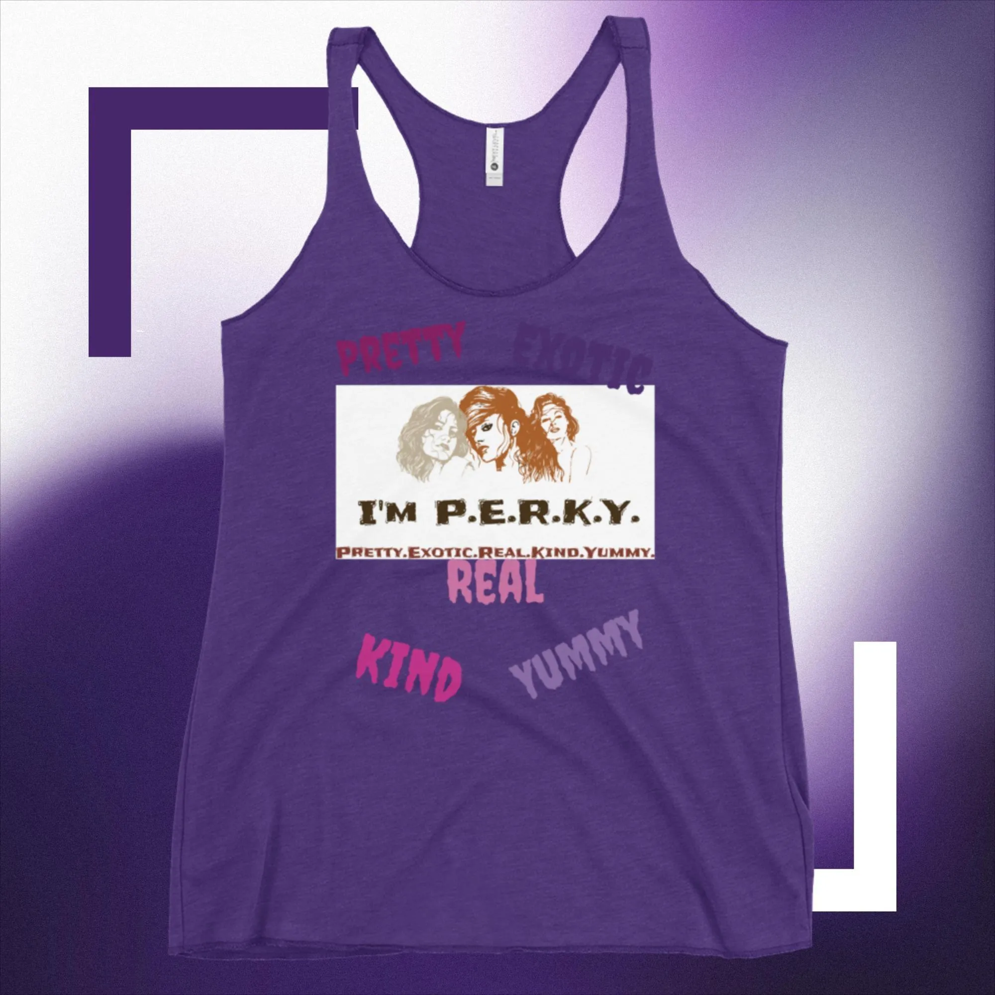 IM PERKY Women's Racerback Tank