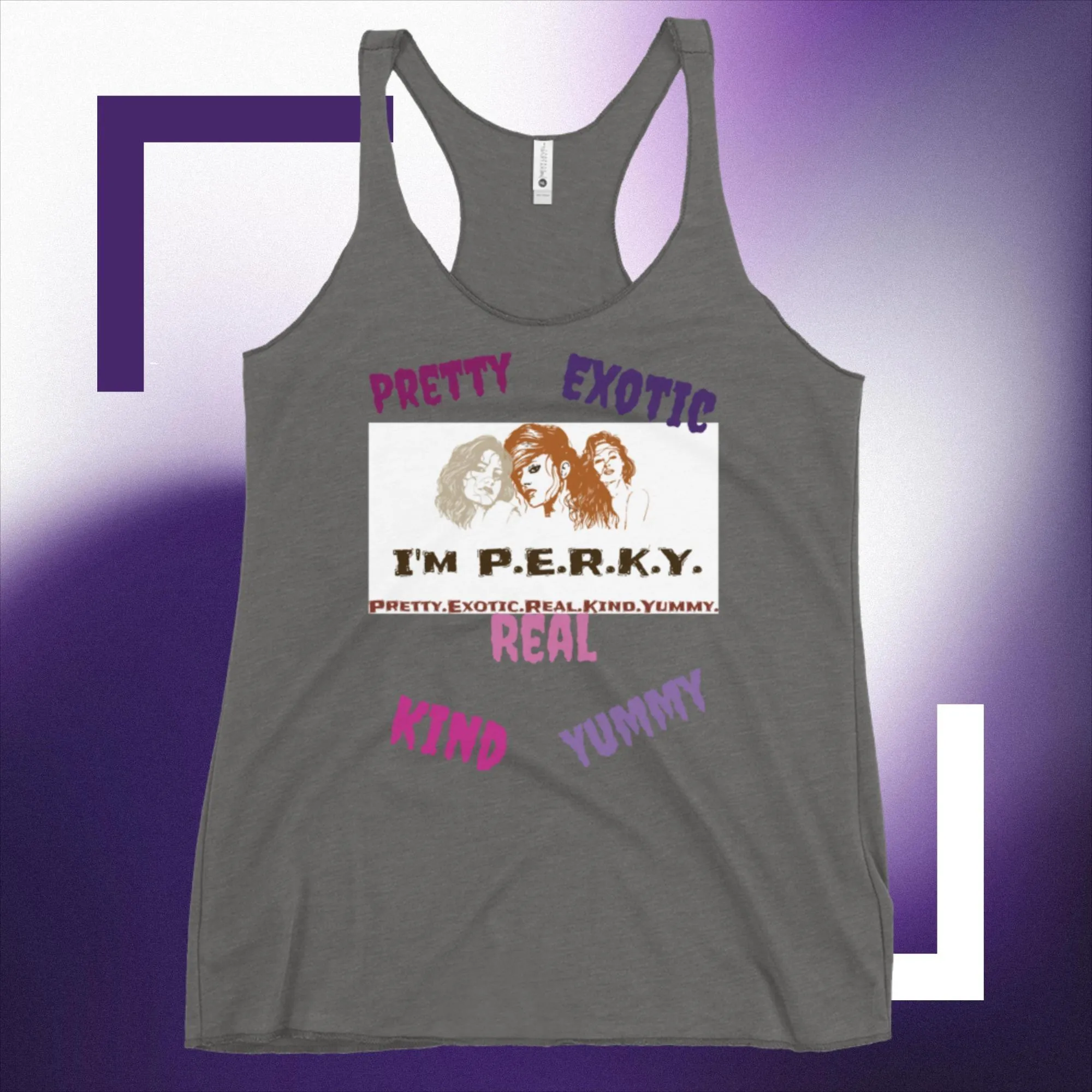 IM PERKY Women's Racerback Tank