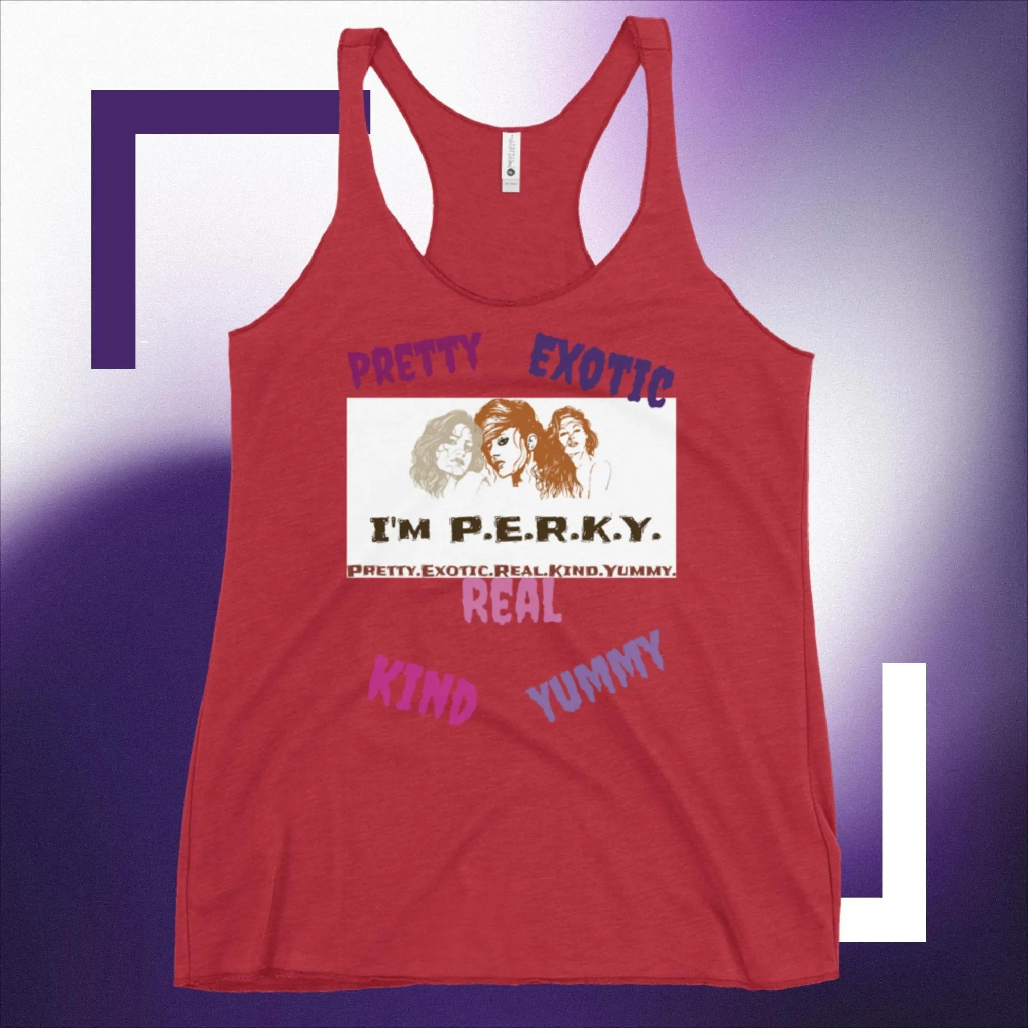 IM PERKY Women's Racerback Tank