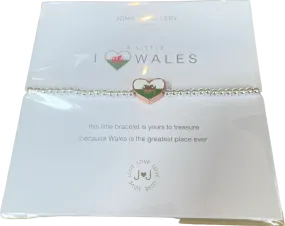 Joma Jewellery Silver A Little 'i Love Wales' Welsh Bracelet One Size