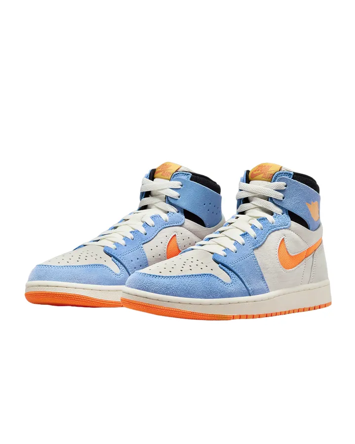 Jordan men's sneakers shoe Jordan Air 1 Zoom CMFT 2 DV1307-184 sand blue silver orange