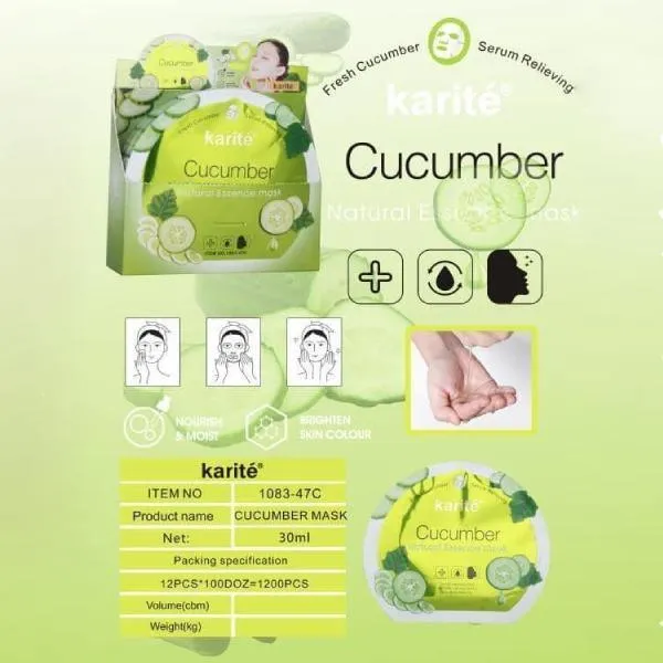 Karite Cucumber Natural Essence Sheet Mask