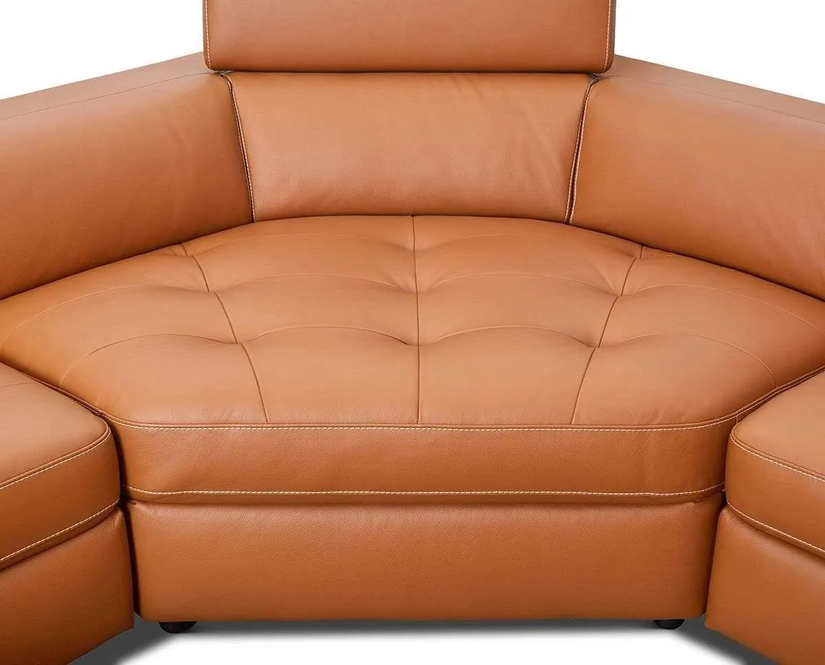 Kopervik Leather Power Reclining Sectional