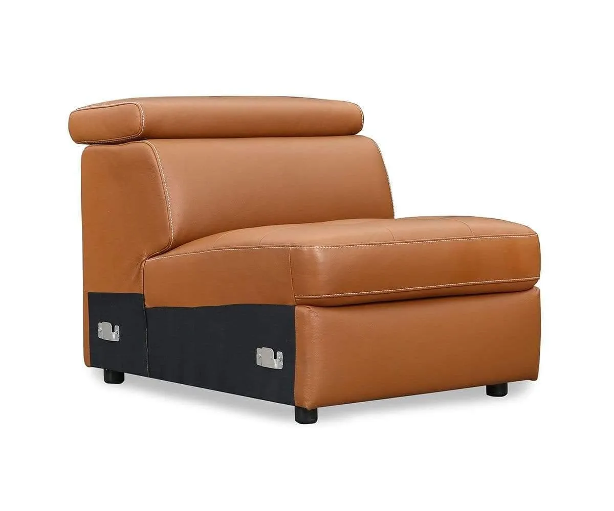 Kopervik Leather Power Reclining Sectional