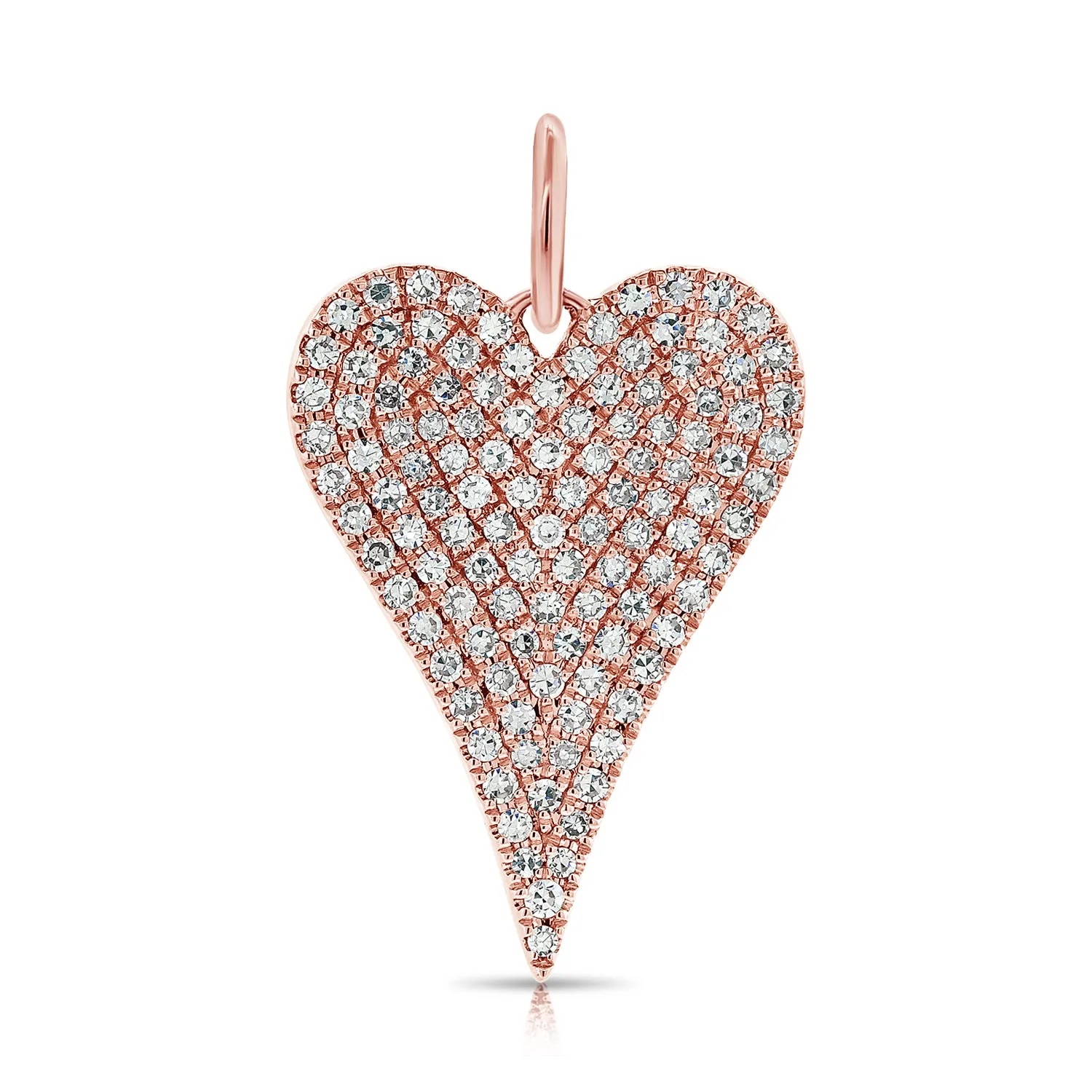 Large Pave Heart Charm