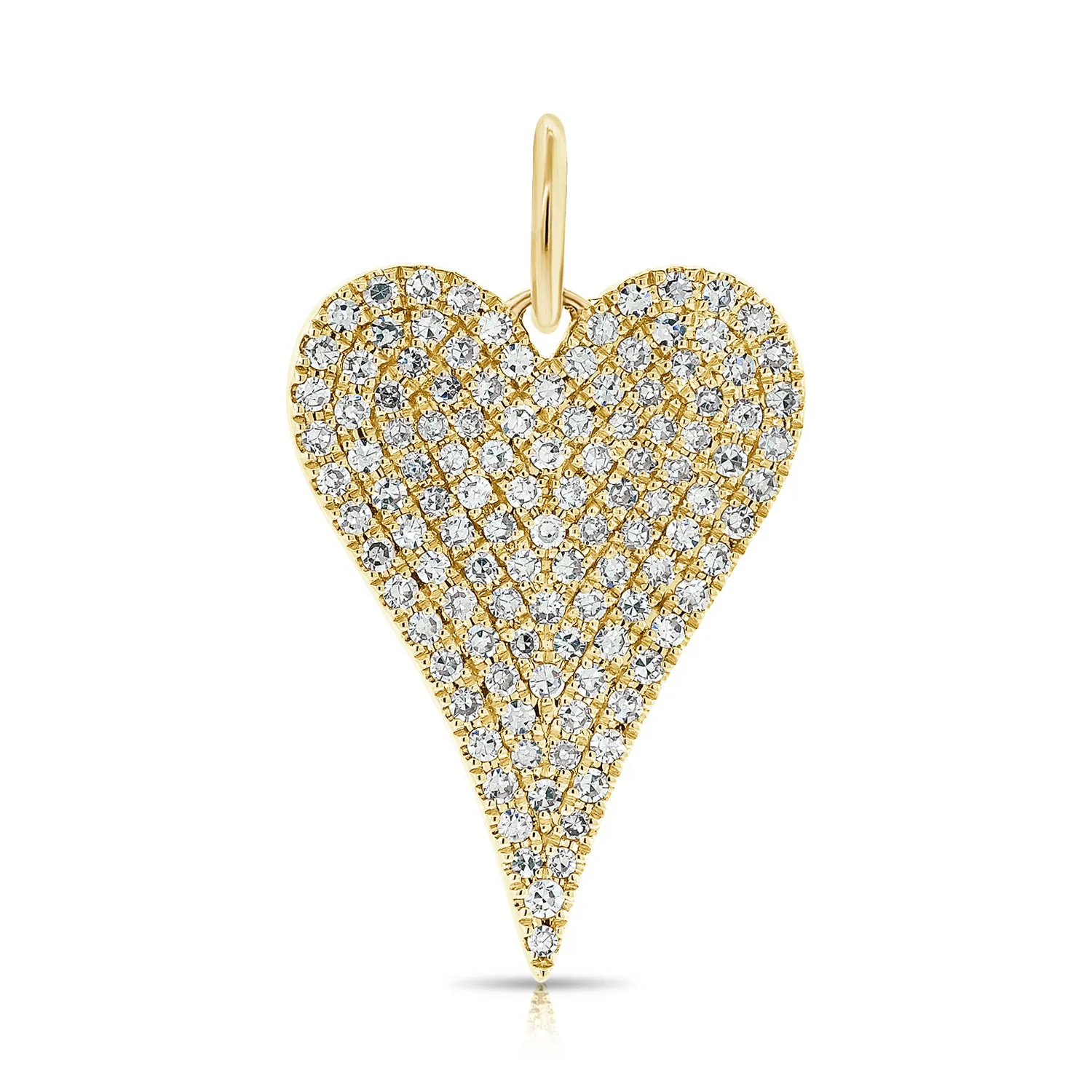 Large Pave Heart Charm