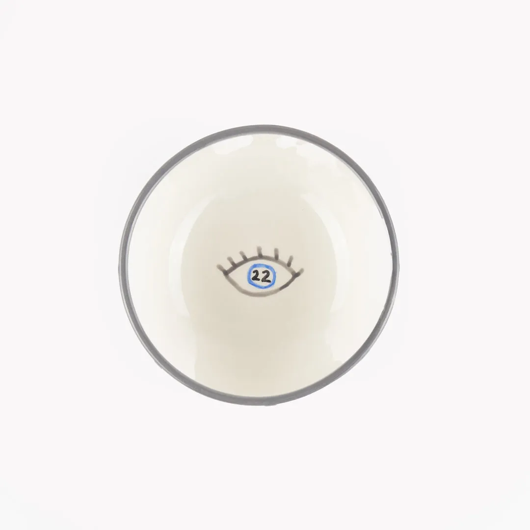 Lavender Evil Eye Ceramic Bowl