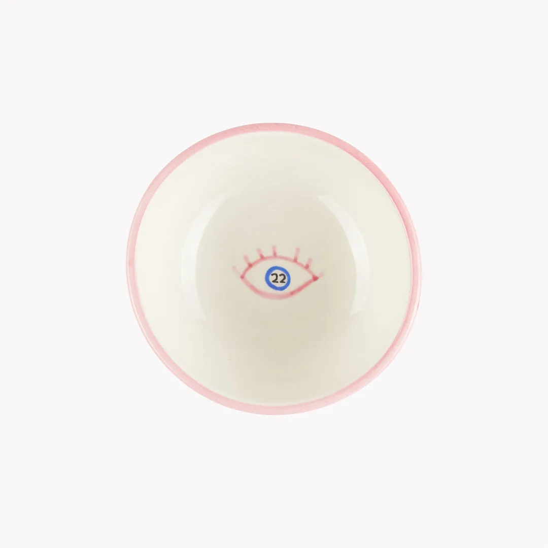 Lavender Evil Eye Ceramic Bowl