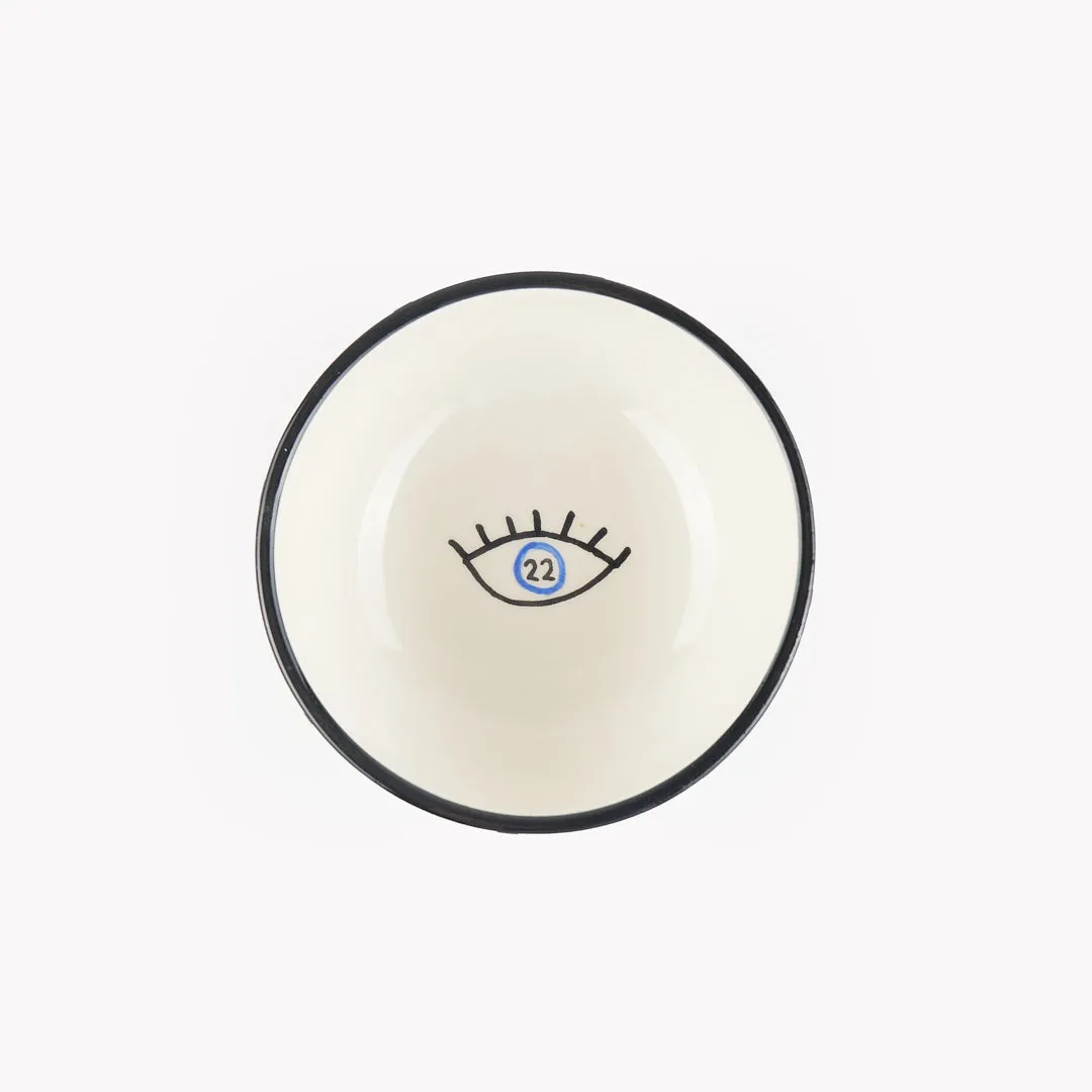 Lavender Evil Eye Ceramic Bowl