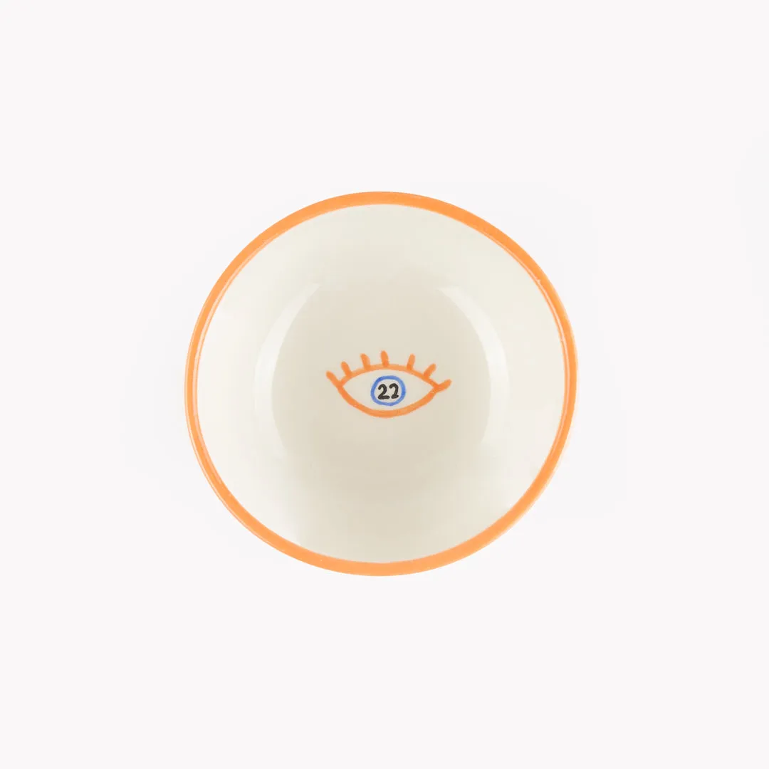 Lavender Evil Eye Ceramic Bowl