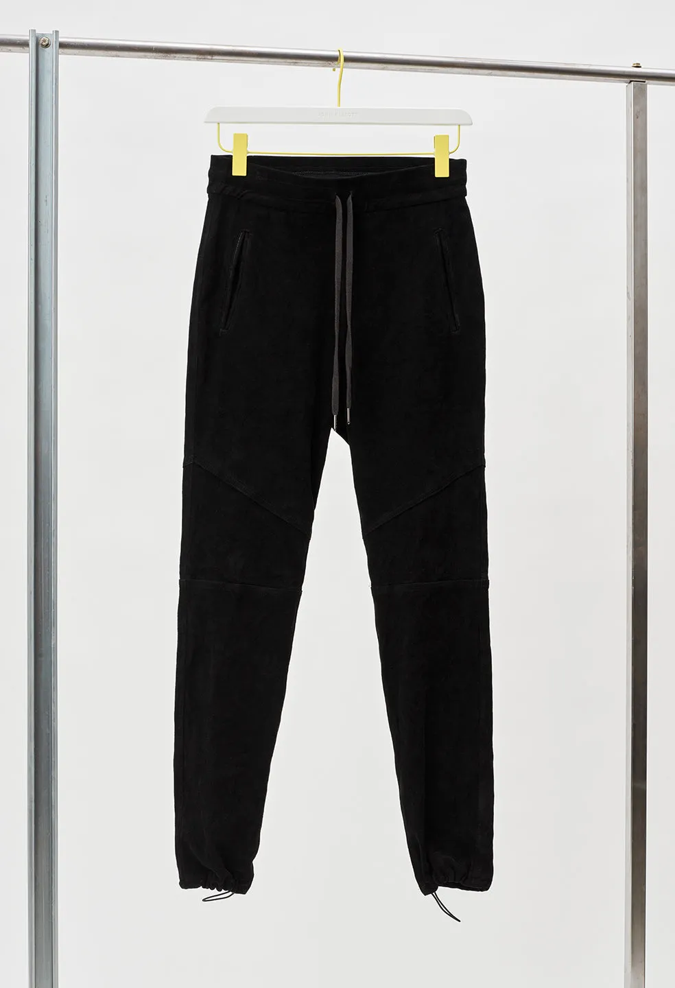 Leather Escobar Pants / Black Suede