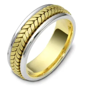 Men's Braided Two-Tone Band Rings - NM8