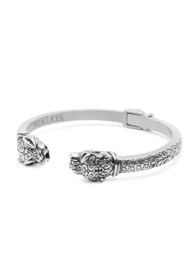 Men's Panther Bangle in Silver