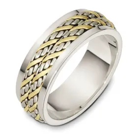 Men's Rope Two-Tone Band Rings - NM22