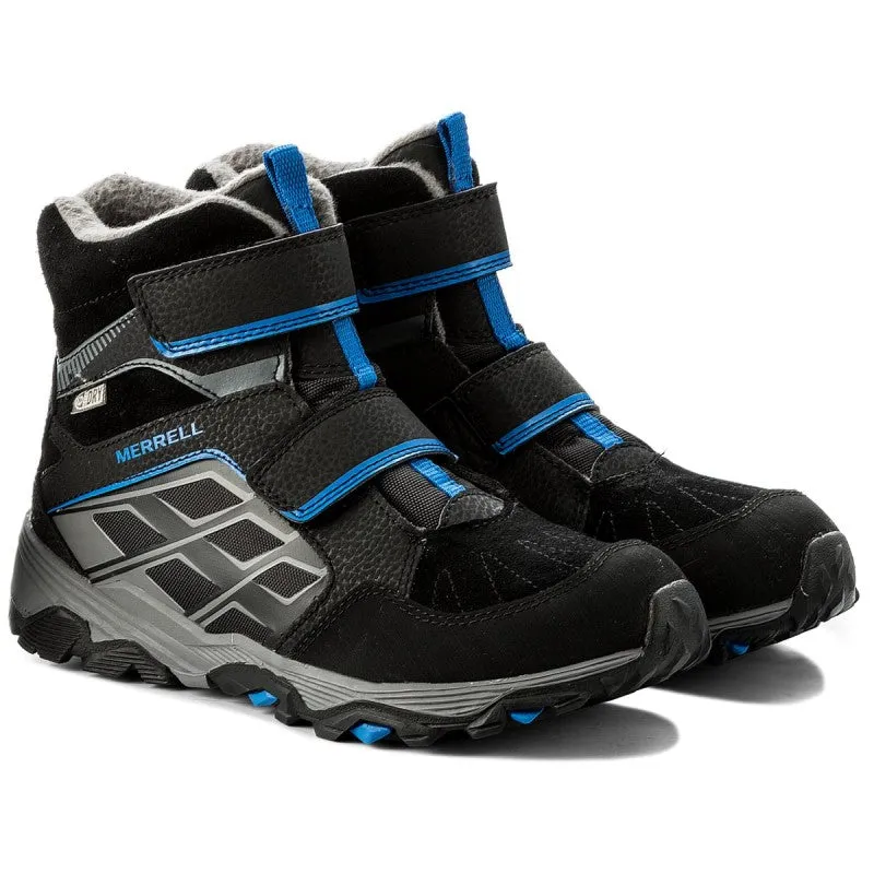 Merrell Moab Polar Waterproof Kids Black Boots