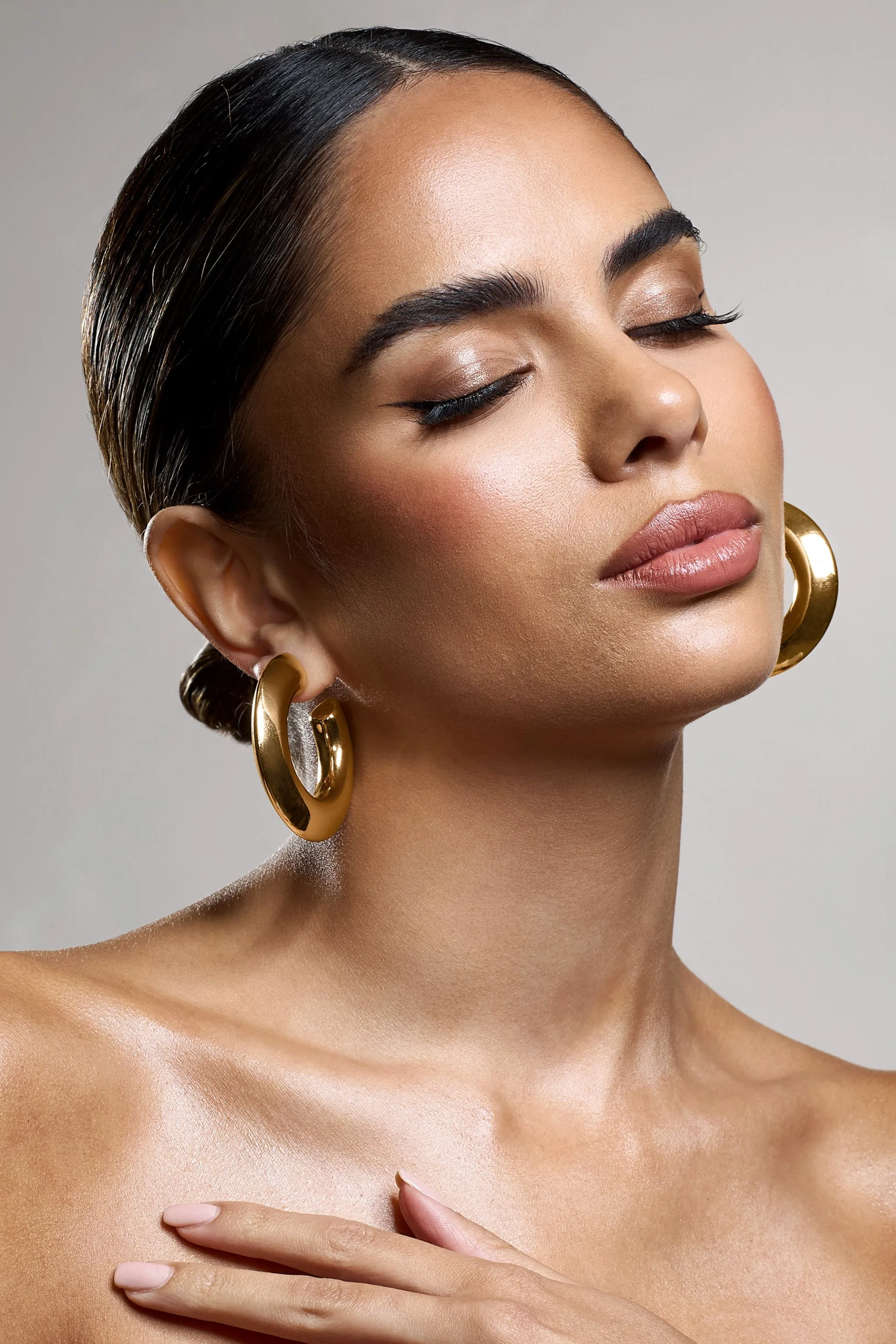 Natalya | Gold Chunky Hoop Earrings