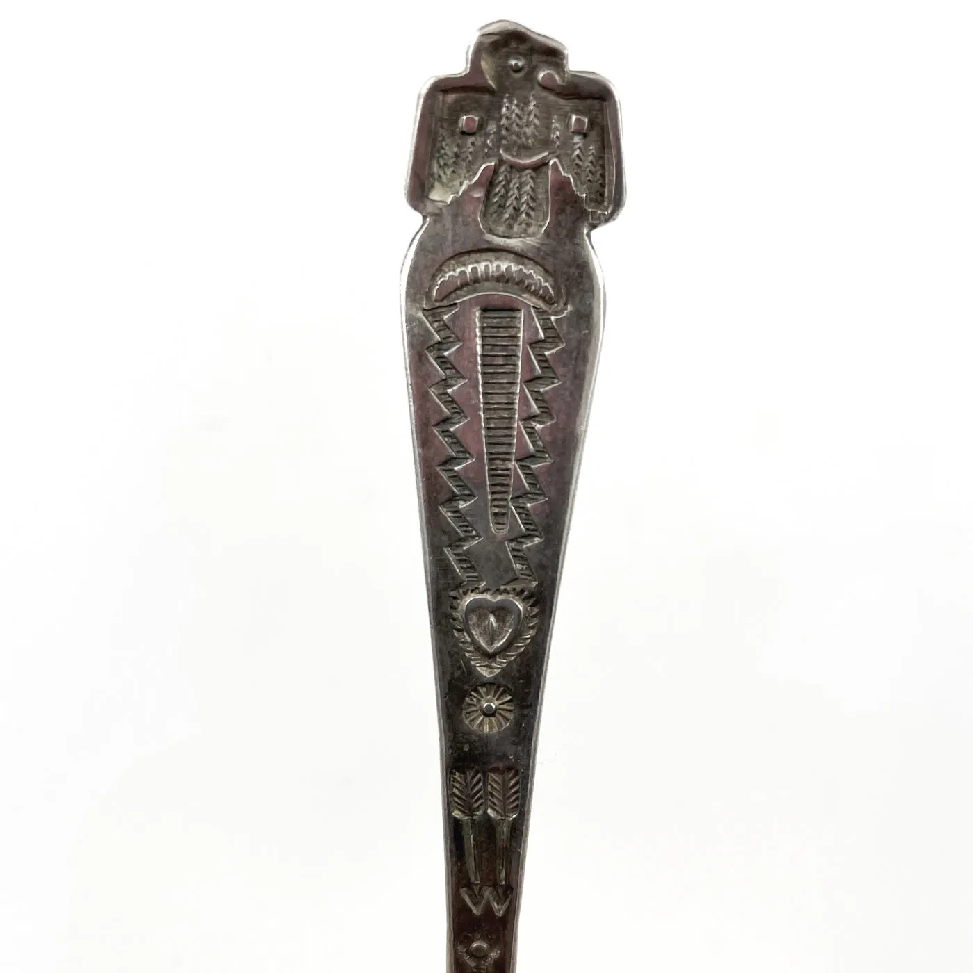 Native American Eagle Silver Souvenir Spoon