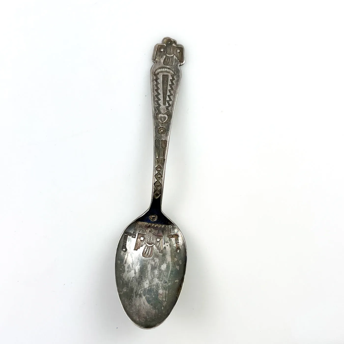 Native American Eagle Silver Souvenir Spoon