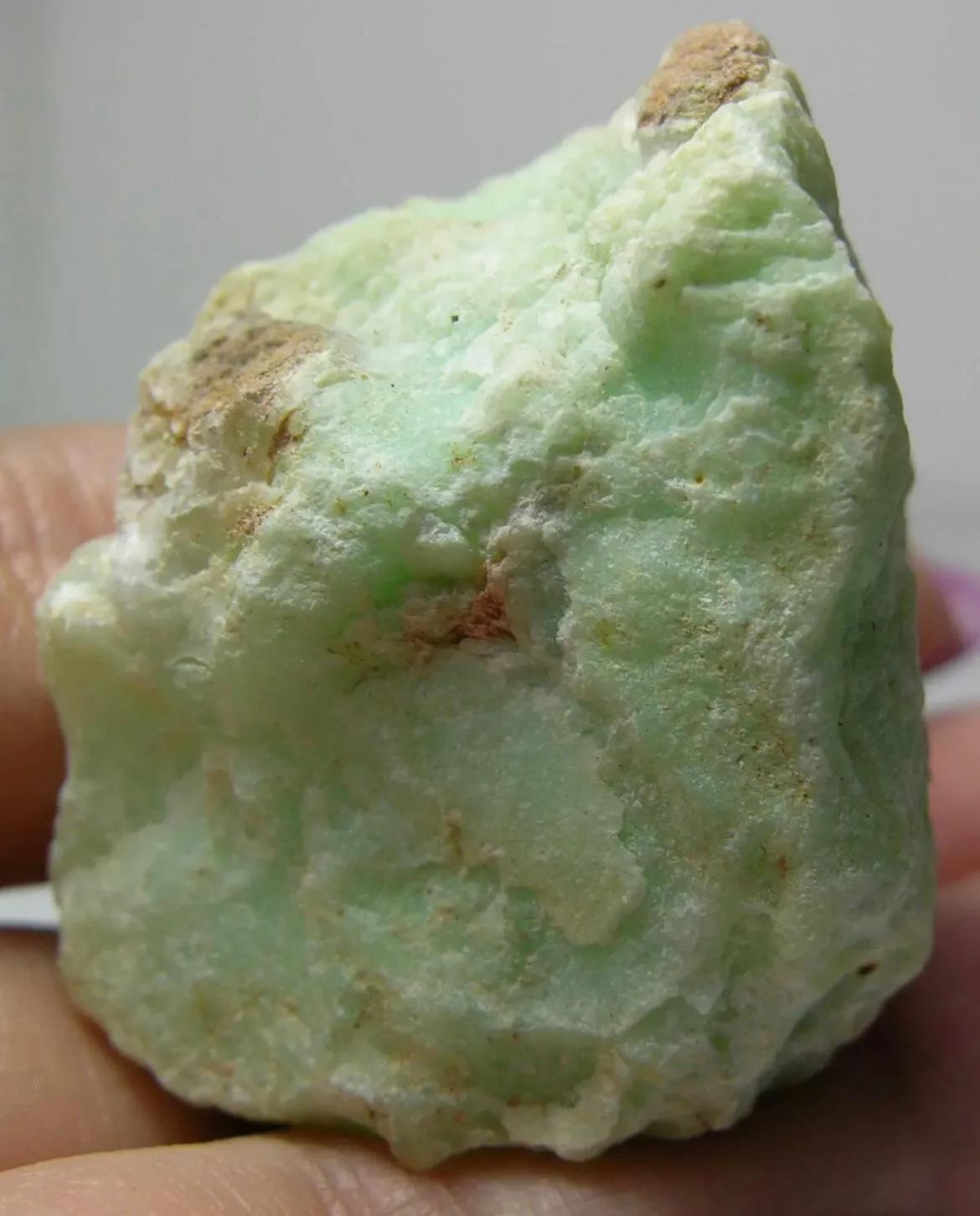 Natural Chrysoprase gemstone free form rock