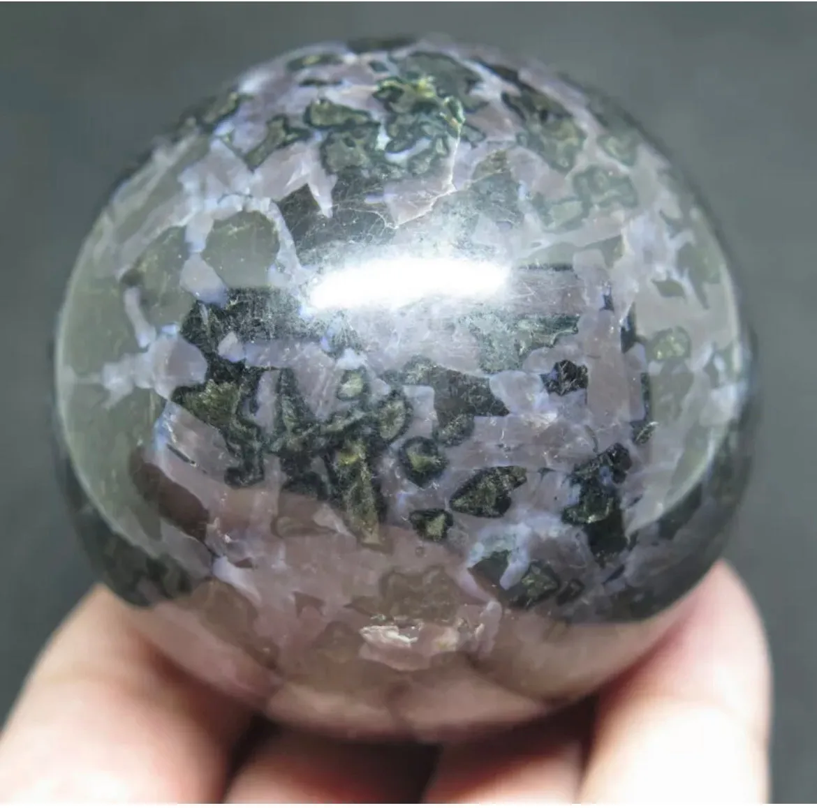 Natural Indigo Gabbro Jasper gemstone Sphere