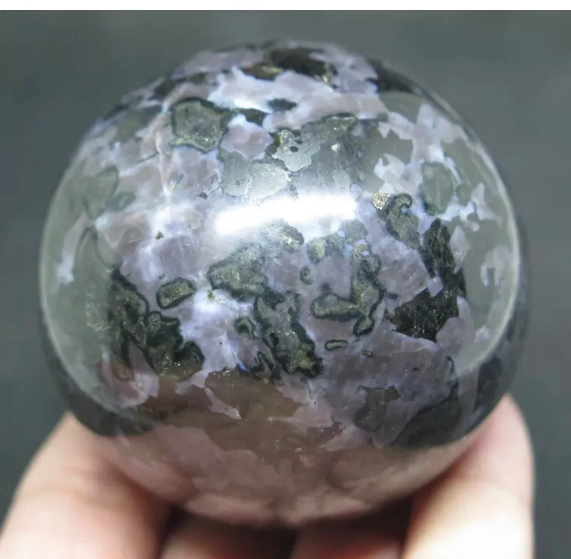 Natural Indigo Gabbro Jasper gemstone Sphere