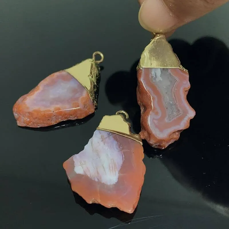 Natural Irregular Size Carnelian Pendant