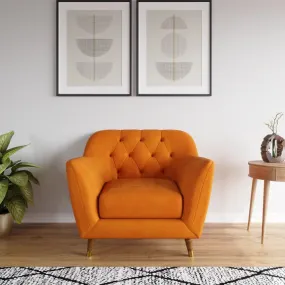 Nuke Couch Accent Chair in Orange Color