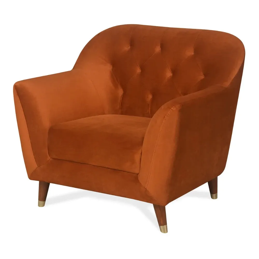 Nuke Couch Accent Chair in Orange Color