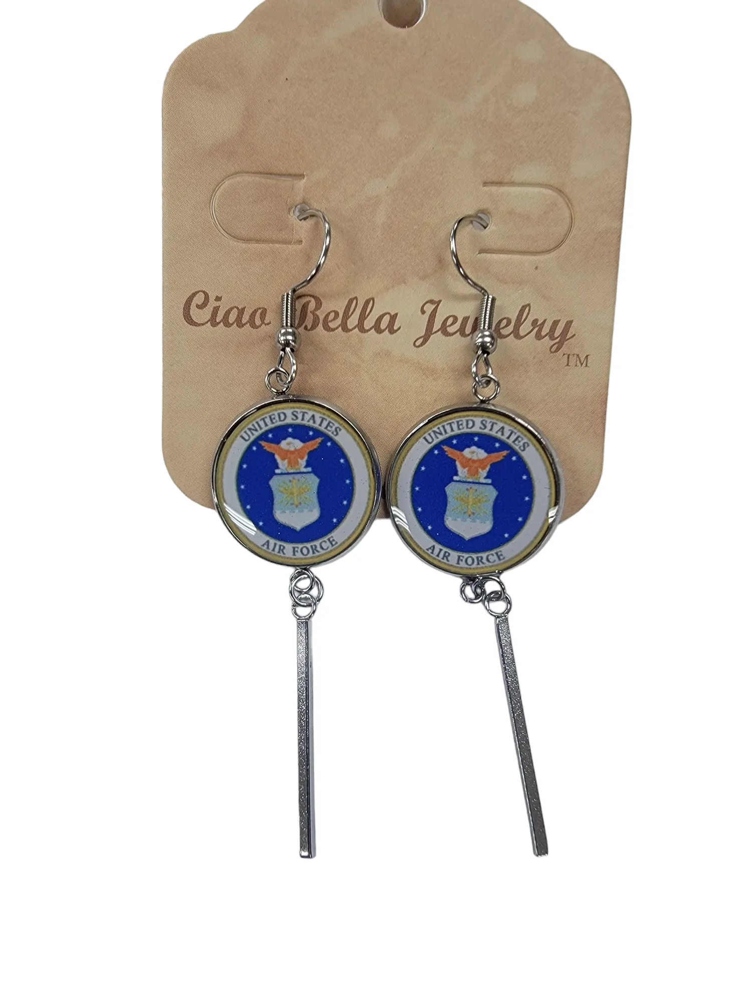 Officially Licensed Military Charm Earrings - A Proud Symbol of Service and Sacrifice