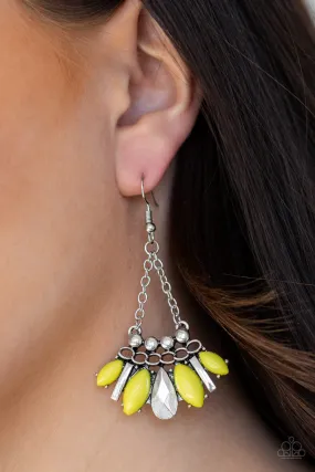 Paparazzi Accessories - Terra Tribe #E165/Peg/D9 - Yellow Earrings