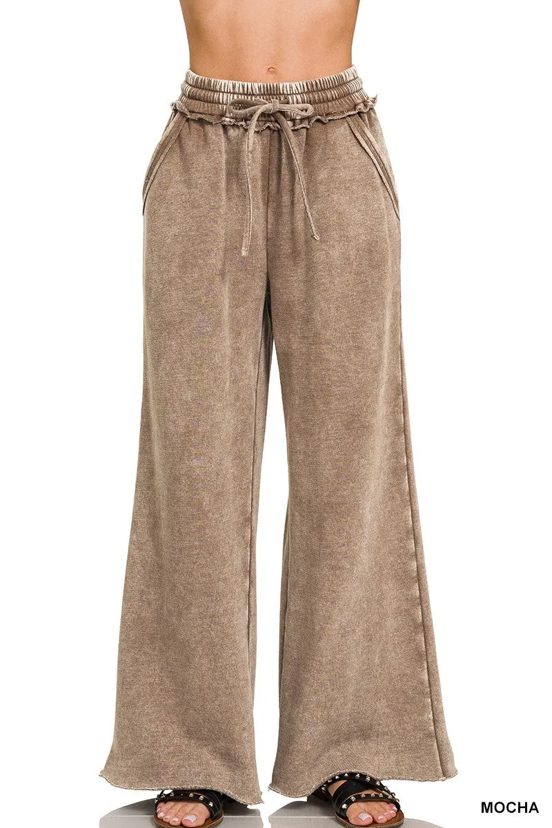 Poe Wide Leg Fleece Pants