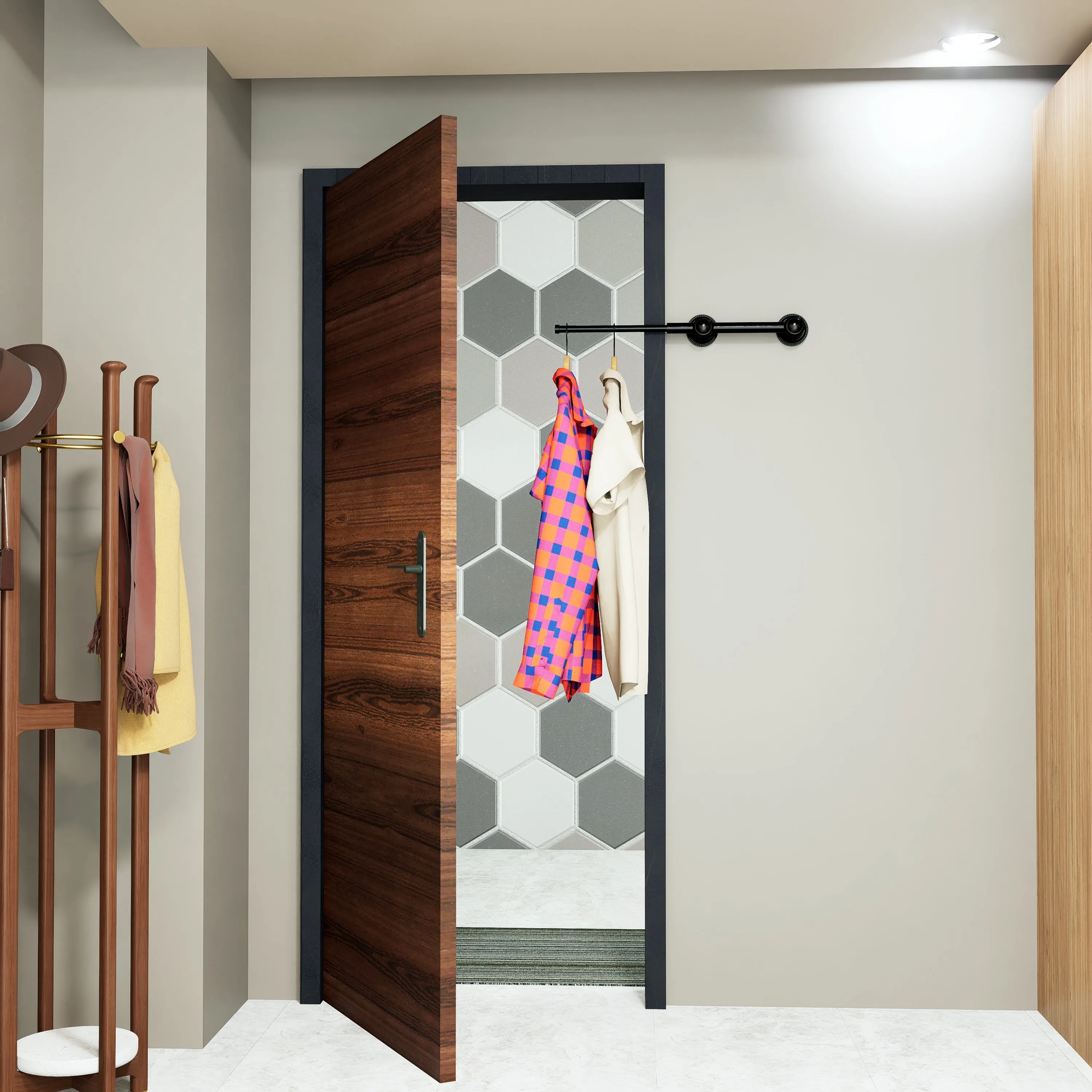 Pop-Out Closet Rod - The Versatile Solution for Temporary Storage