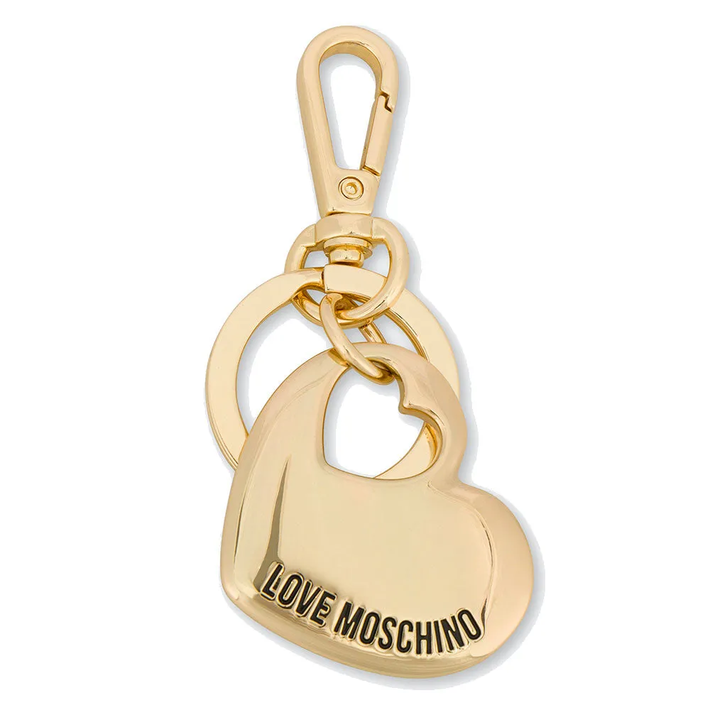 Portachiavi a Cuore LOVE MOSCHINO linea Gift Capsule in Metallo color Oro