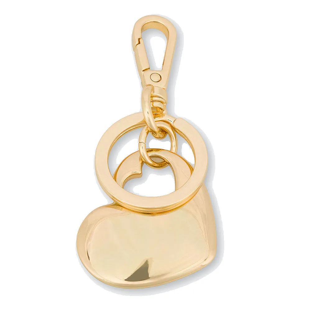 Portachiavi a Cuore LOVE MOSCHINO linea Gift Capsule in Metallo color Oro