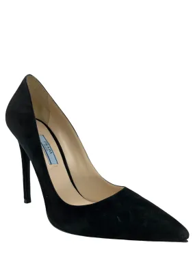 Prada Suede Point-Toe Pumps Size 8 NEW