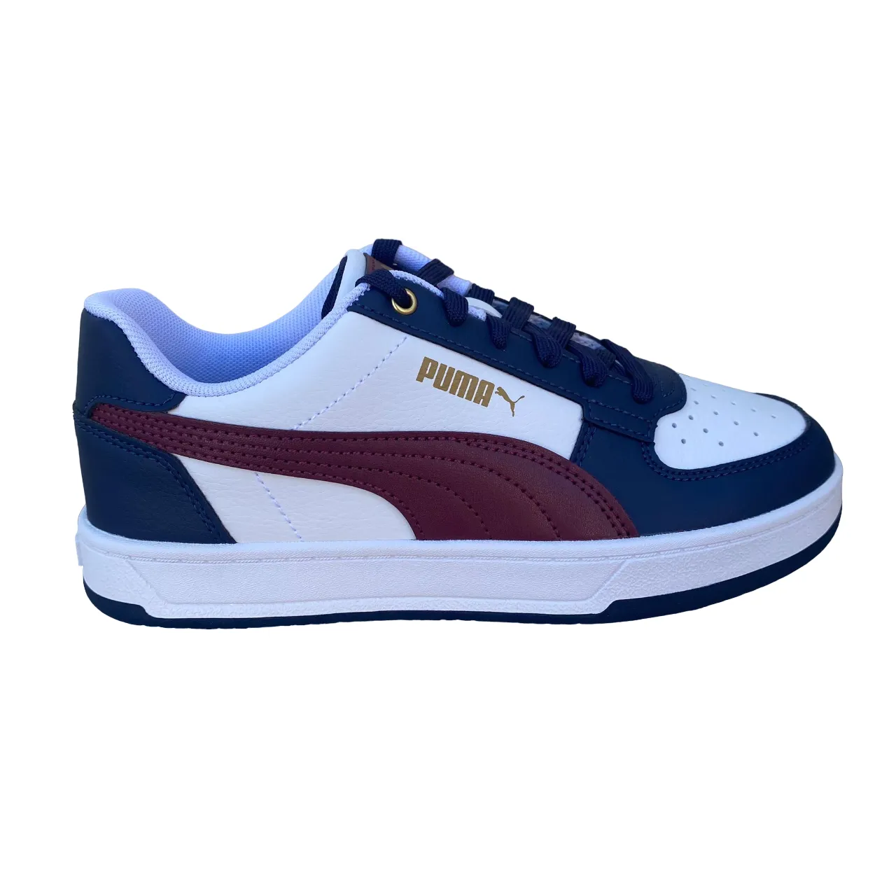 Puma Caven 2.0 boys' sneakers shoe 393837-03 white-jasper red-blue