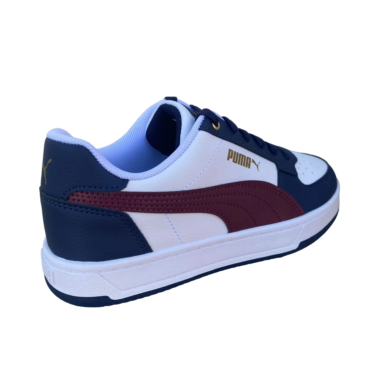 Puma Caven 2.0 boys' sneakers shoe 393837-03 white-jasper red-blue