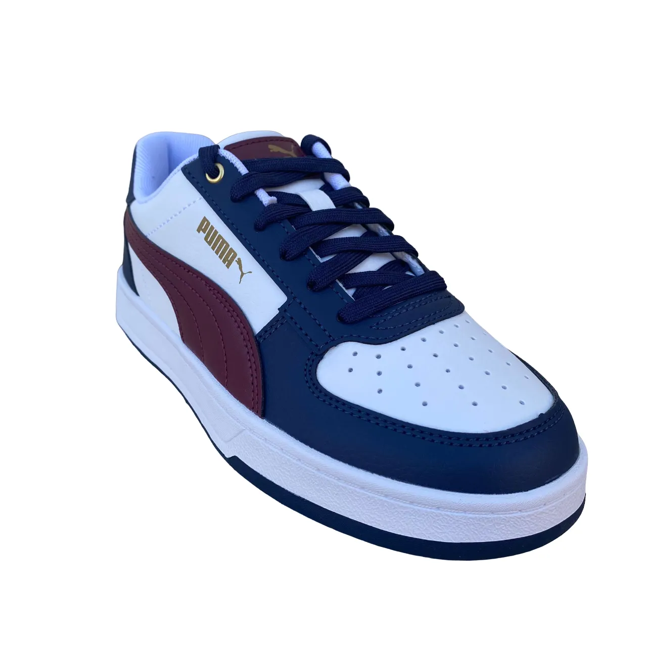 Puma Caven 2.0 boys' sneakers shoe 393837-03 white-jasper red-blue