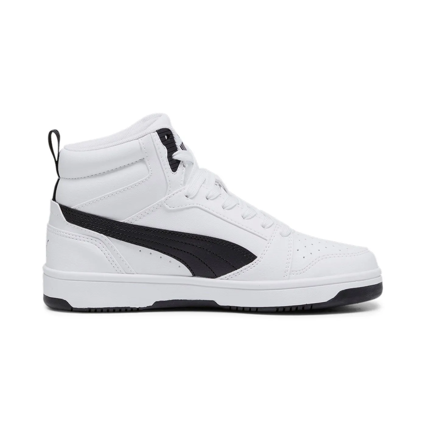 Puma Rebound v6 Mid girl's high sneaker shoe 393831 02 white-black