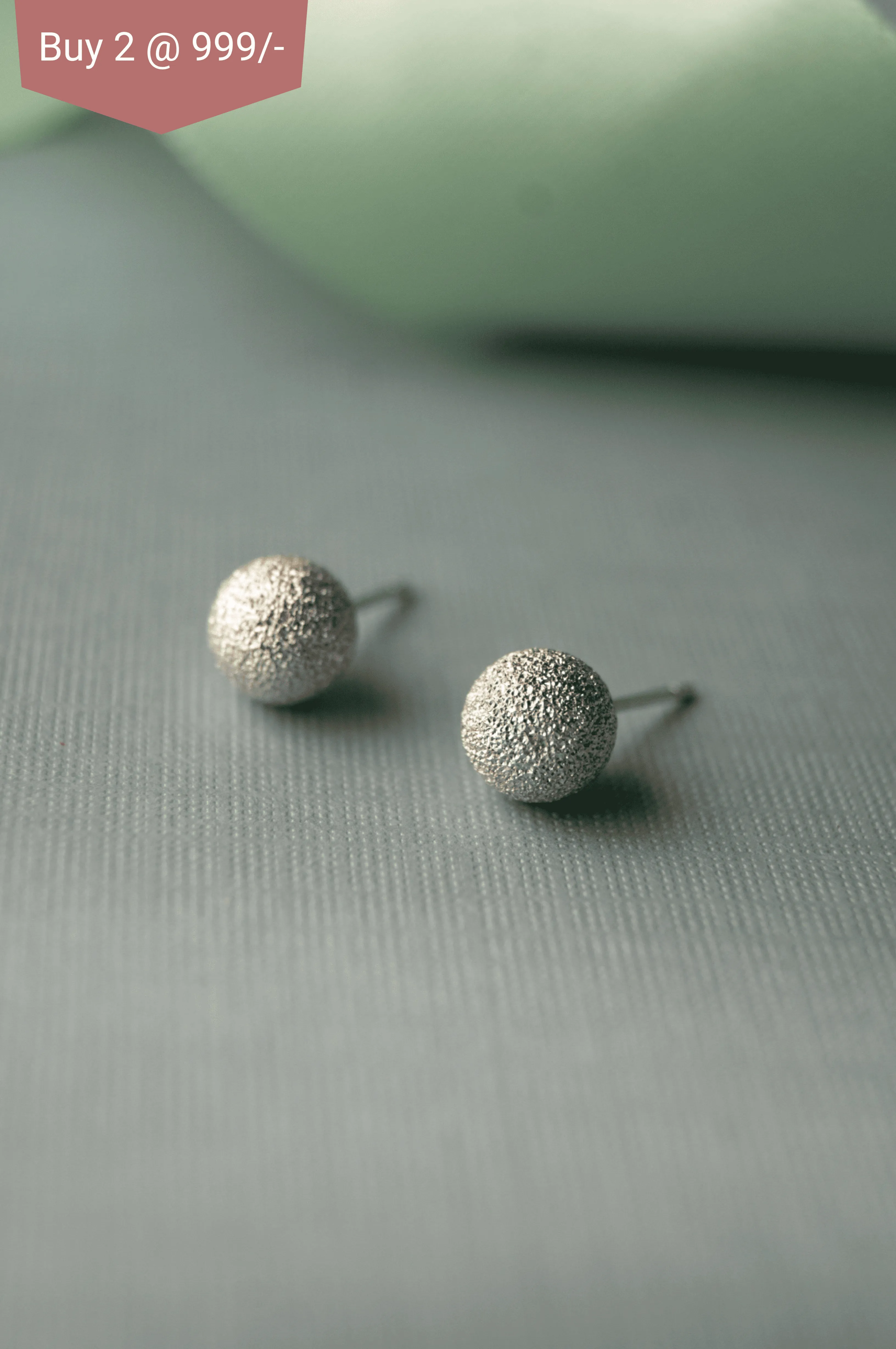 Sparkle Globe Mini Sterling Silver Stud Earrings