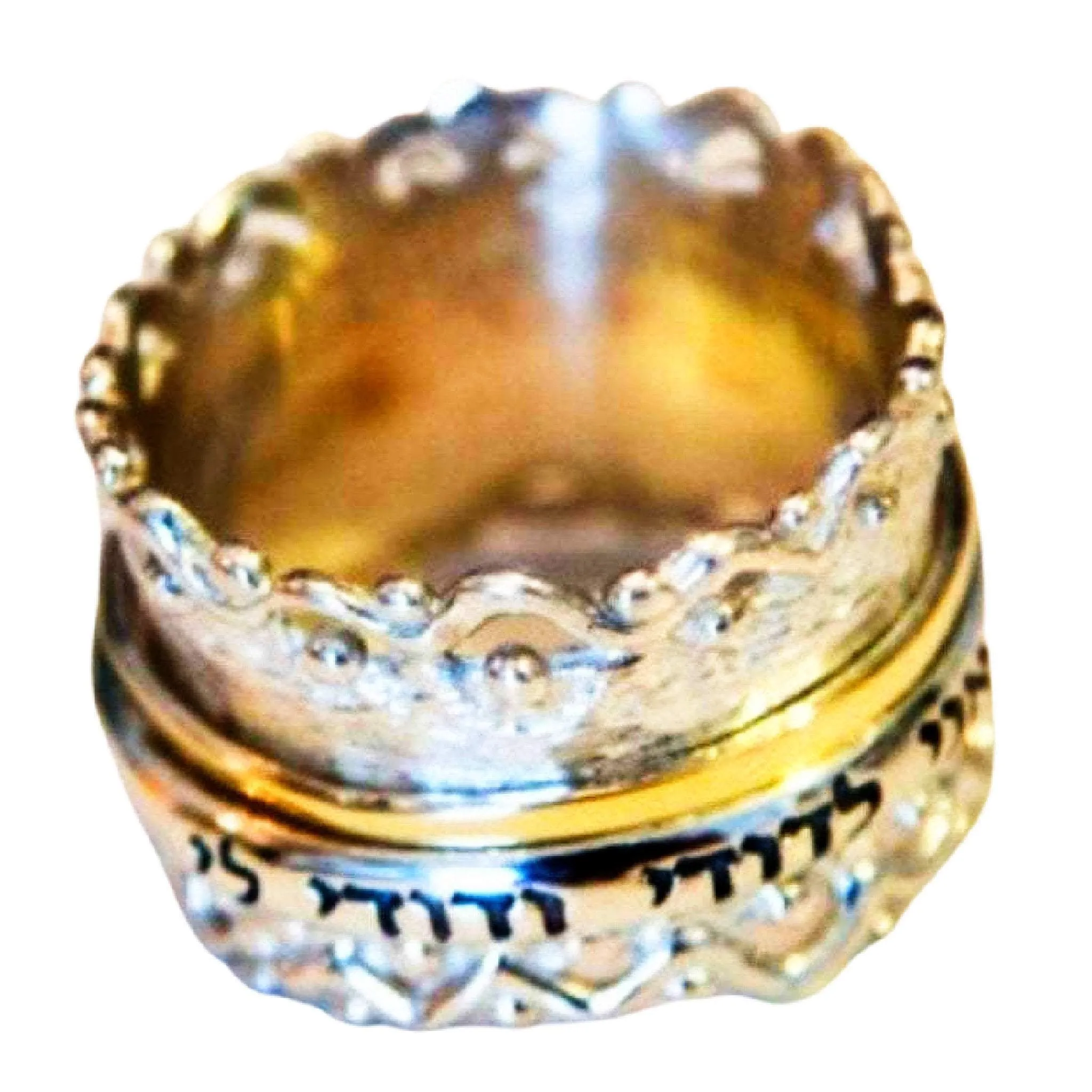 Spinner Ring for woman, Priestly Blessing / Beloved Sterling Silver Gold