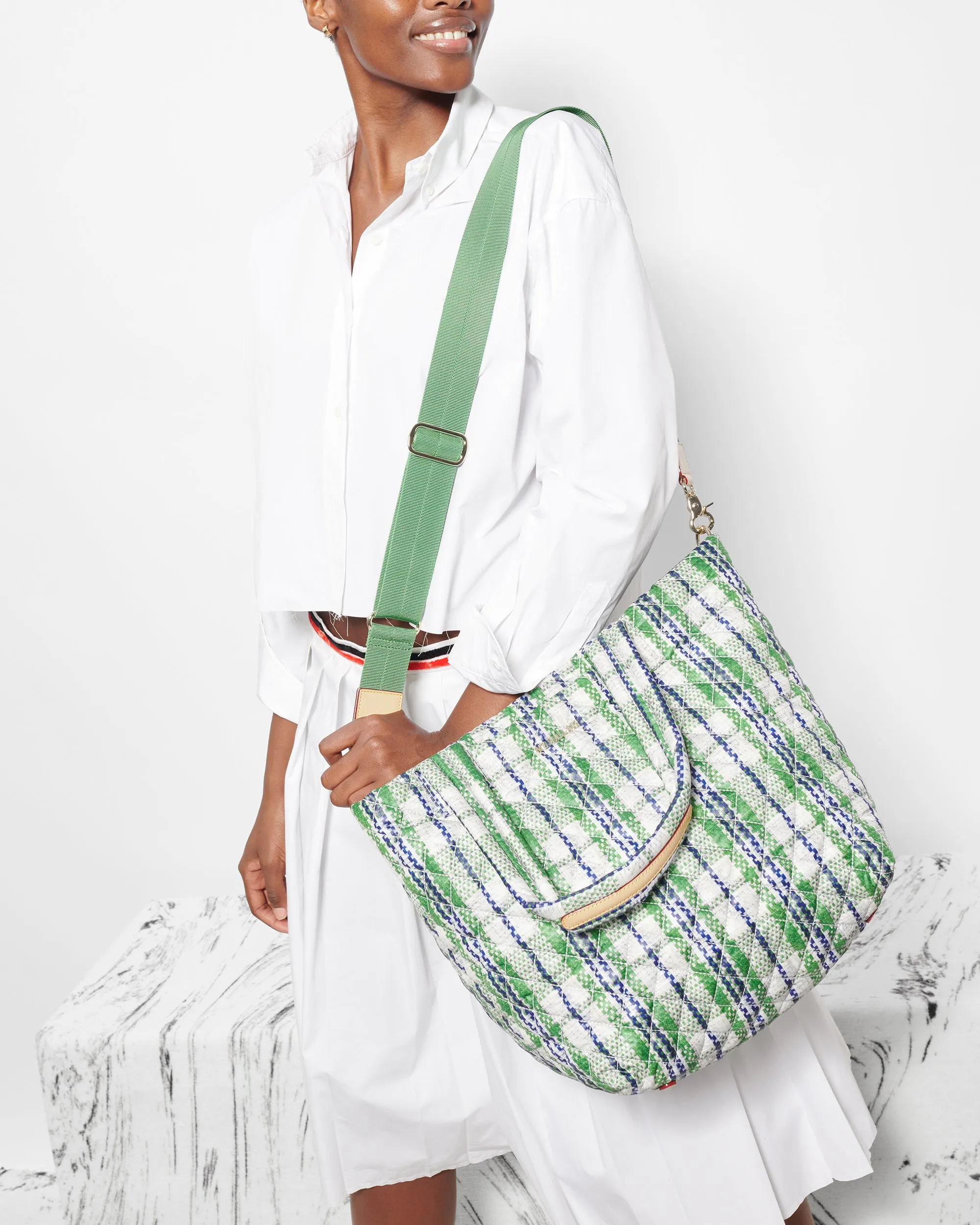 Spring Plaid Medium Metro Tote Deluxe