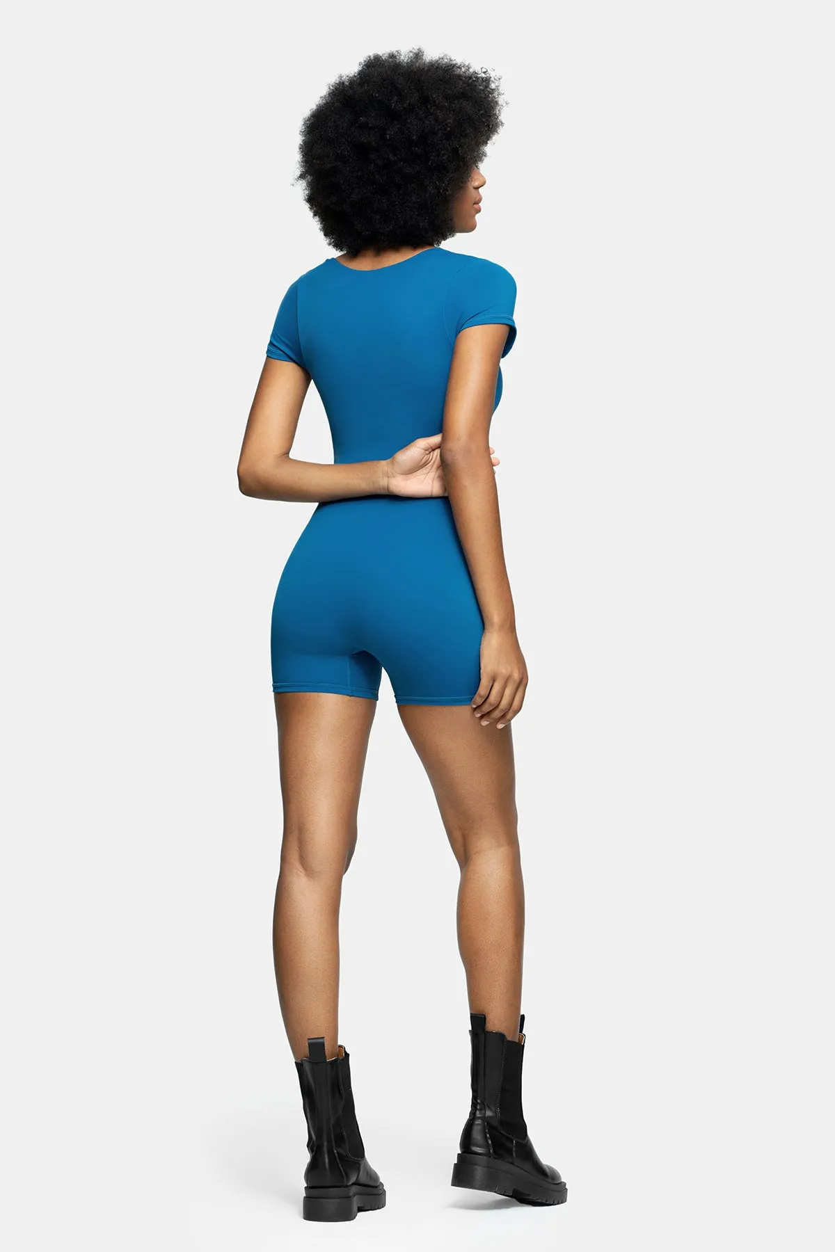 Square-Neck Cycling Jumpsuit