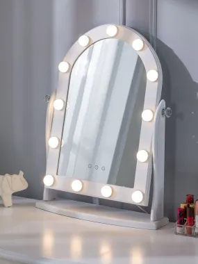 Starry 9 Adjustable Tabletop Hollywood Vanity Mirror with LED Lights - White