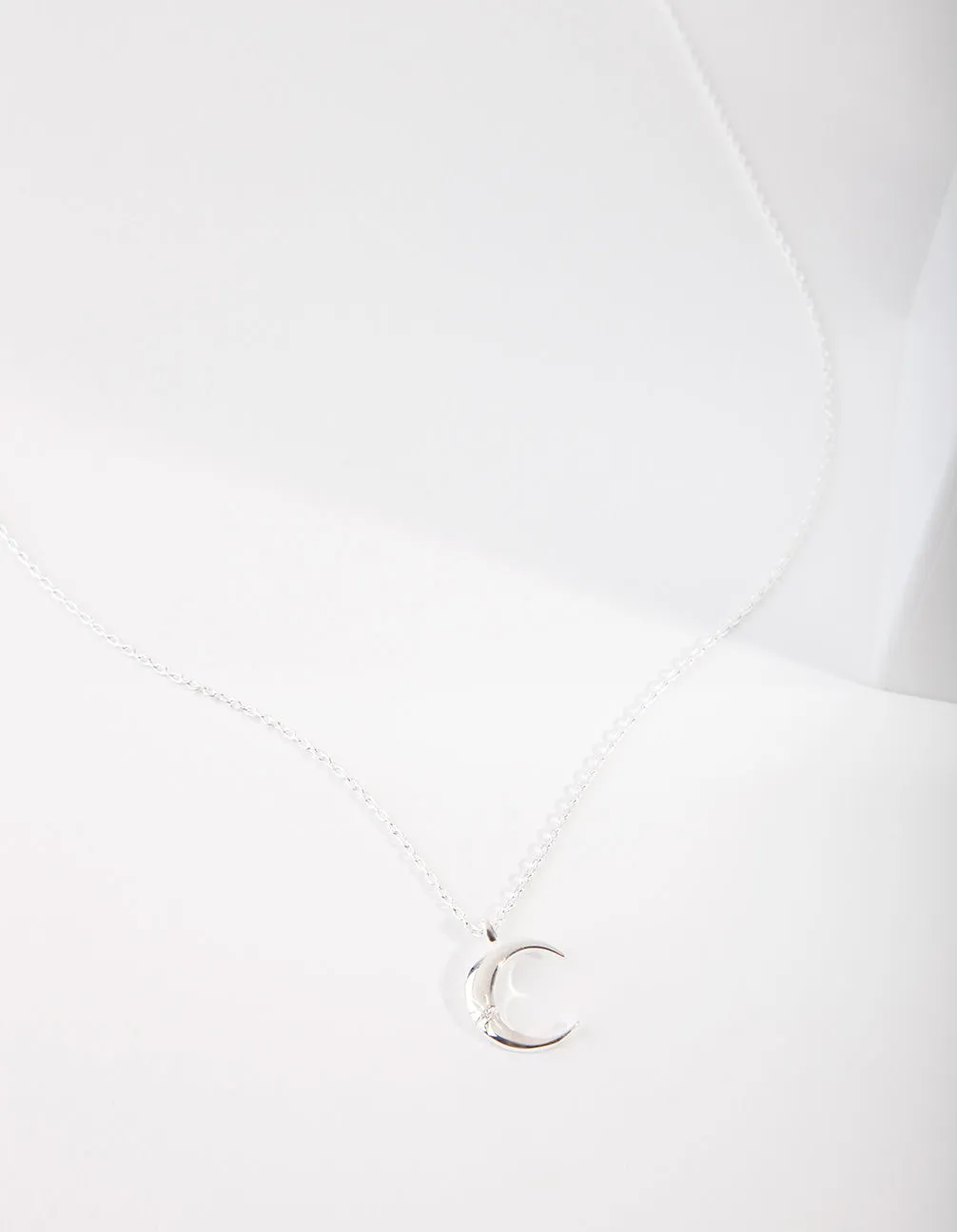 Sterling Silver Crescent Moon Necklace