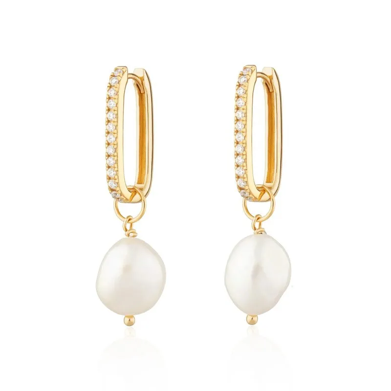 Sterling Silver Pearl Drop Earrings