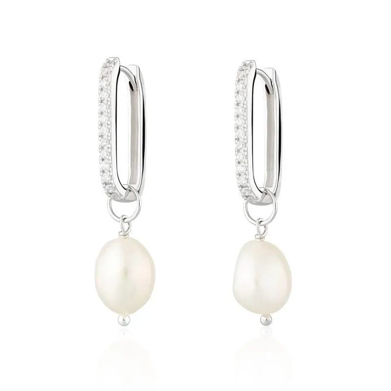 Sterling Silver Pearl Drop Earrings